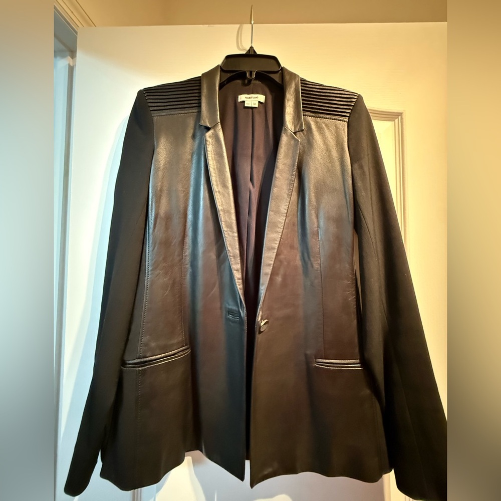 Helmut Lang NWOT black Leather Blazer butter soft blazer